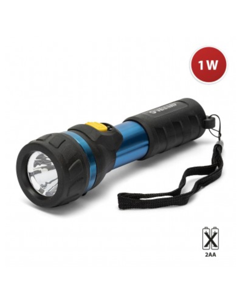 Torcia led 1w  in alluminio e rubber impulse